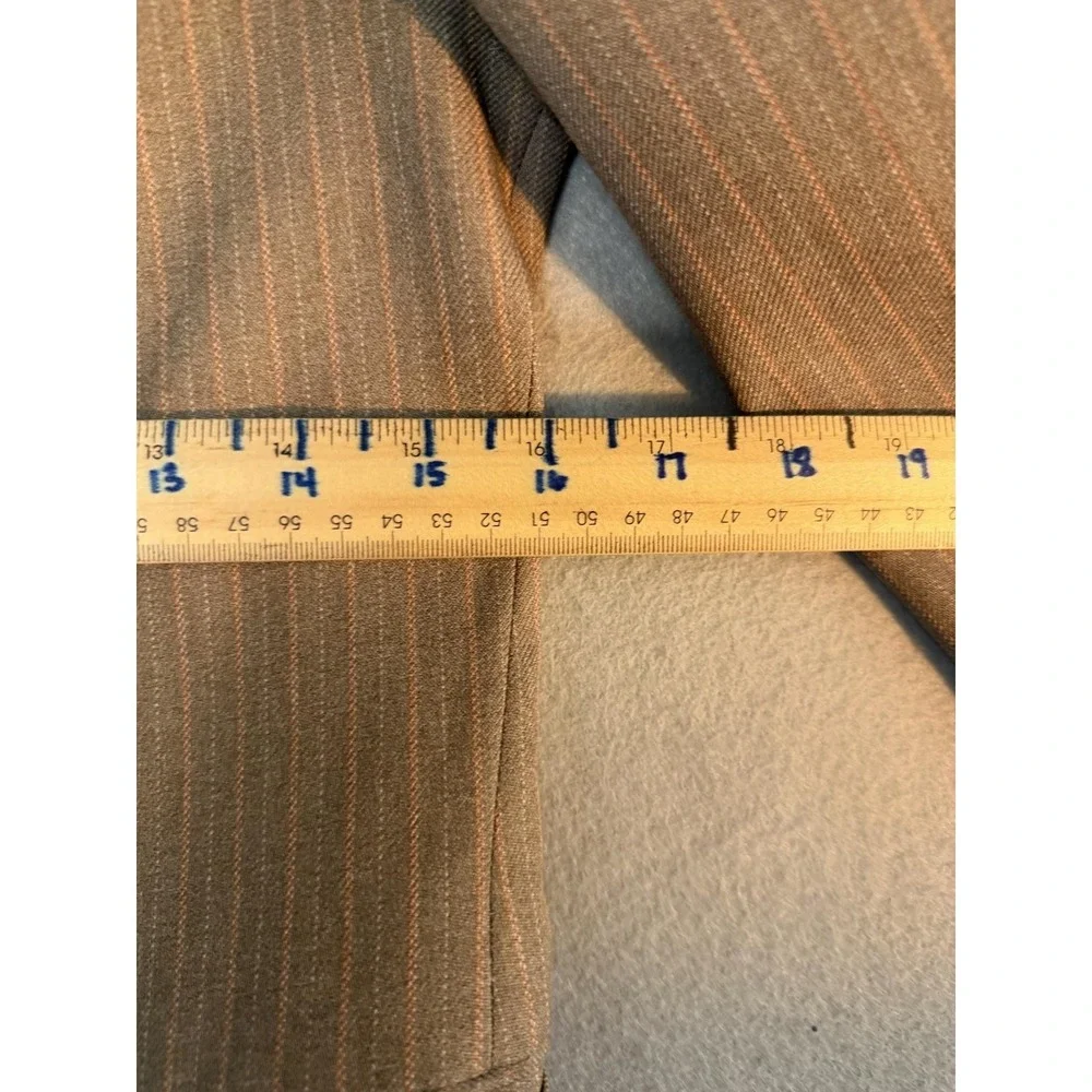 Buddy Suit Mens 32 Brown Stripe 2 Piece Jacket Vest Tailored USA Formal Business